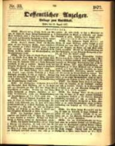 Oeffentlicher Anzeiger. 1877.08.15 Nro.33