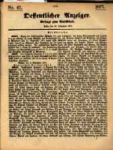 Oeffentlicher Anzeiger. 1877.11.21 Nro.47