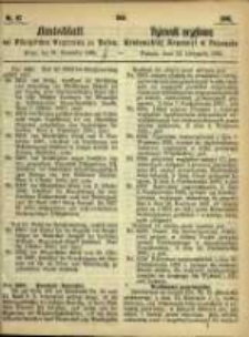 Amtsblatt der Königlichen Regierung zu Posen. 1865.11.21 Nro.47