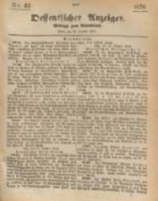 Oeffentlicher Anzeiger. 1876.10.25 Nro.43