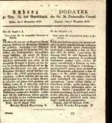 Anhang zu Nro 36 des Amtsblattes. Posen, den 3. September 1839