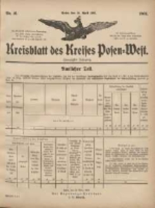 Kreisblatt des Kreises Posen-West 1908.04.16 Jg.20 Nr16