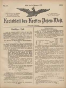 Kreisblatt des Kreises Posen-West 1908.11.19 Jg.20 Nr47