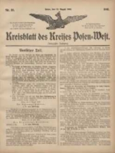 Kreisblatt des Kreises Posen-West 1908.08.13 Jg.20 Nr33