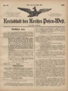 Kreisblatt des Kreises Posen-West 1908.08.20 Jg.20 Nr34