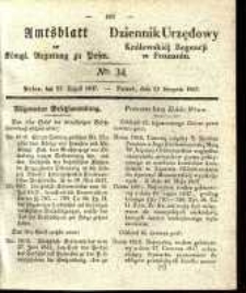 Amtsblatt der Königlichen Regierung zu Posen. 1837.08.22 Nro.34