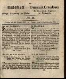 Amtsblatt der Königlichen Regierung zu Posen. 1837.10.10 Nro.41