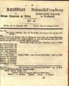 Amtsblatt der Königlichen Regierung zu Posen. 1837.11.21 Nro.47