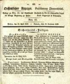 Oeffentlicher Anzeiger. 1838.04.10 Nro.15