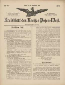 Kreisblatt des Kreises Posen-West 1909.11.25 Jg.21 Nr47
