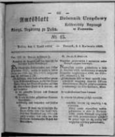 Amtsblatt der K&ouml;niglichen Regierung zu Posen. 1828.04.08 Nro.15