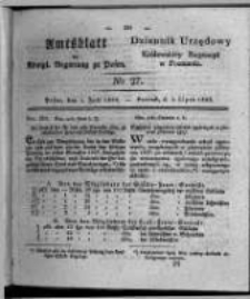 Amtsblatt der K&ouml;niglichen Regierung zu Posen. 1828.07.01 Nro. 27