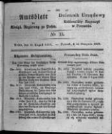 Amtsblatt der Königlichen Regierung zu Posen. 1828.08.12 Nro. 33