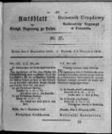 Amtsblatt der K&ouml;niglichen Regierung zu Posen. 1828.09.09 Nro. 37