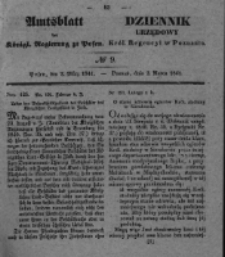 Amtsblatt der Königlichen Regierung zu Posen. 1841.02.28 Nro.9
