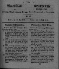 Amtsblatt der Königlichen Regierung zu Posen. 1841.05.09 Nro.19