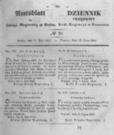 Amtsblatt der Königlichen Regierung zu Posen. 1841.07.13 Nro.28