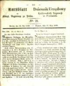 Amtsblatt der Königlichen Regierung zu Posen. 1838.05.22 Nro.21