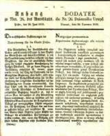 Dodatek do Nr. 26. Dziennika Urzęd. Poznań, dnia 26. Czerwca 1838