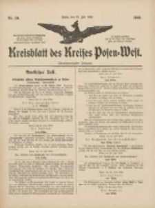 Kreisblatt des Kreises Posen-West 1909.07.22 Jg.21 Nr29