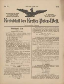 Kreisblatt des Kreises Posen-West 1910.05.12 Jg.22 Nr21