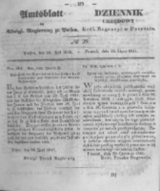 Amtsblatt der Königlichen Regierung zu Posen. 1841.07.20 Nro.29