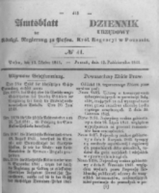 Amtsblatt der Königlichen Regierung zu Posen. 1841.10.12 Nro.41