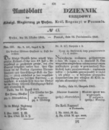 Amtsblatt der Königlichen Regierung zu Posen. 1841.10.26 Nro.43