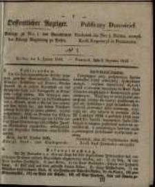 Oeffentlicher Anzeiger. 1843.01.03 Nro.1