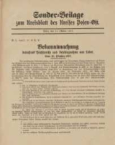 Kreis-Blatt des Kreises Posen-Ost 1917.10.24 Sonder Beilage
