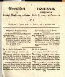 Amtsblatt der Königlichen Regierung zu Posen. 1840.01.07 Nro.1