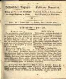 Oeffentlicher Anzeiger. 1840.01.07 Nro.1