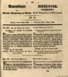 Amtsblatt der Königlichen Regierung zu Posen. 1840.05.05 Nro.18