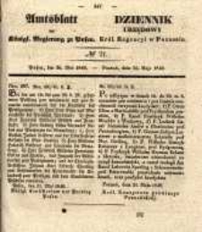 Amtsblatt der Königlichen Regierung zu Posen. 1840.05.26 Nro.21