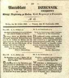 Amtsblatt der Königlichen Regierung zu Posen. 1840.10.20 Nro.42