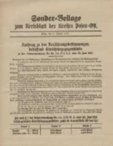 Kreis-Blatt des Kreises Posen-Ost 1917.10.06 Sonder Beilage