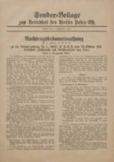 Kreis-Blatt des Kreises Posen-Ost 1917.12.01 Sonder Beilage
