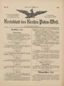 Kreisblatt des Kreises Posen-West 1911.08.03 Jg.23 Nr31
