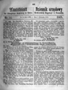 Amtsblatt der Königlichen Regierung zu Posen. 1869.04.06 Nro.14