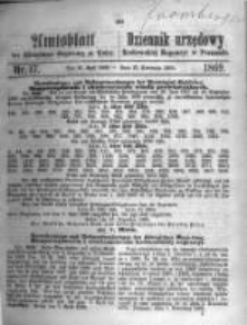Amtsblatt der Königlichen Regierung zu Posen. 1869.04.27 Nro.17