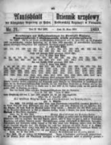 Amtsblatt der Königlichen Regierung zu Posen. 1869.05.25 Nro.21