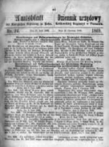 Amtsblatt der Königlichen Regierung zu Posen. 1869.06.15 Nro.24