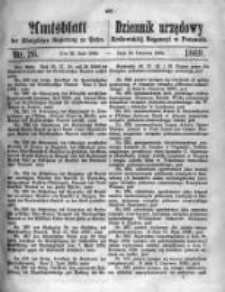 Amtsblatt der Königlichen Regierung zu Posen. 1869.06.29 Nro.26