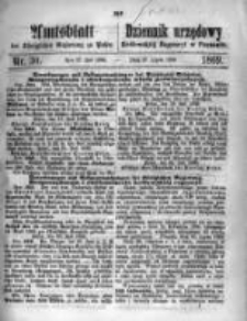 Amtsblatt der Königlichen Regierung zu Posen. 1869.07.27 Nro.30