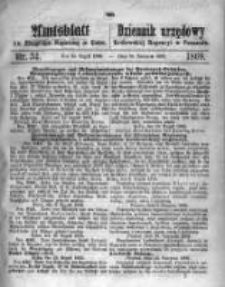 Amtsblatt der Königlichen Regierung zu Posen. 1869.08.24 Nro.34
