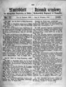 Amtsblatt der Königlichen Regierung zu Posen. 1869.09.14 Nro.37