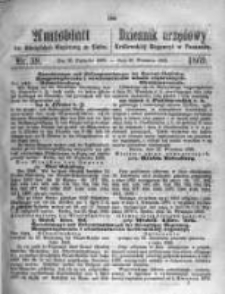 Amtsblatt der Königlichen Regierung zu Posen. 1869.09.28 Nro.39