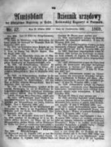 Amtsblatt der Königlichen Regierung zu Posen. 1869.10.19 Nro.42