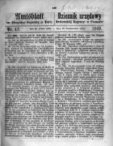 Amtsblatt der Königlichen Regierung zu Posen. 1869.10.26 Nro.43