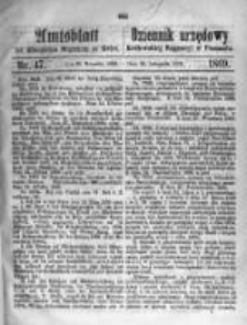 mtsblatt der Königlichen Regierung zu Posen. 1869.11.23 Nro.47